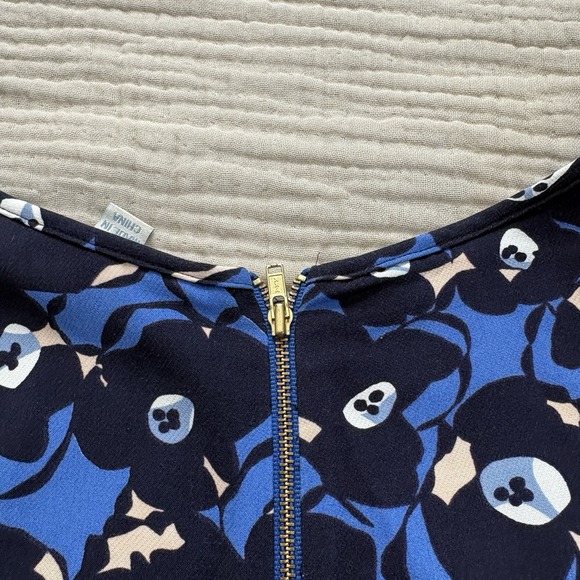 Boden Jessa Lace Tunic Dress Women's Sz 10 Blue Black Floral Mini Twee - Picture 5 of 10